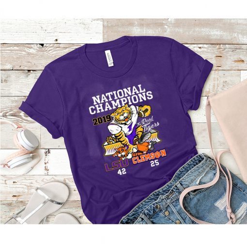 LSU Tigers College Football Playoff 2019 National Champions Gift T-Shirts