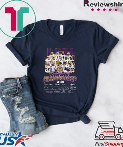 LSU Tigers Players National Championship 2020 Signatures Gift T-Shirt