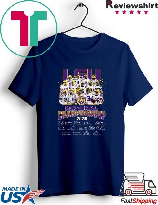 LSU Tigers Players National Championship 2020 Signatures Gift T-Shirts