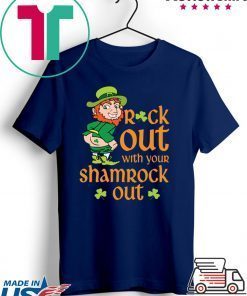 Leprechaun Rock Out With Shamrock Out St Patrick’s Day Gift T-Shirts