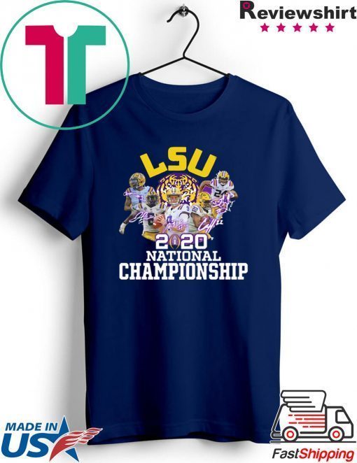 Lsu Tigers 2020 National Championship Signatures Gift T-Shirts