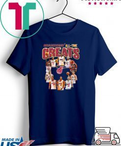 Miami Heat All Time Greats Player Signatures Gift T-Shirts