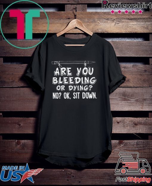 Pencil are you bleeding or dying no ok sit down Gift T-Shirts