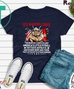 Pitbull Dog U S Marine Corps Gift T-Shirts