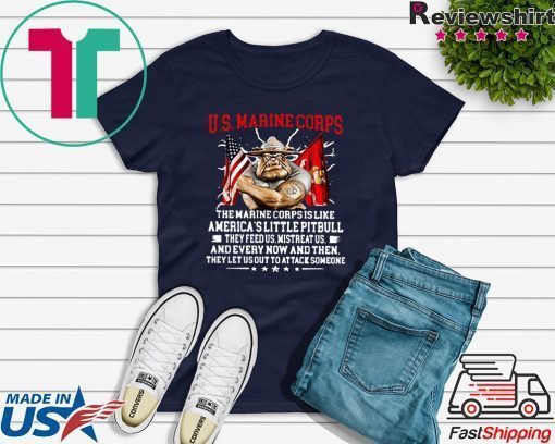 Pitbull Dog U S Marine Corps Gift T-Shirts