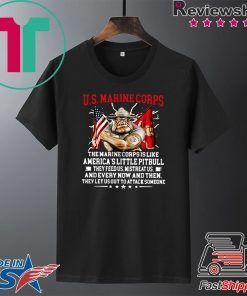 Pitbull Dog U S Marine Corps Gift T-Shirts