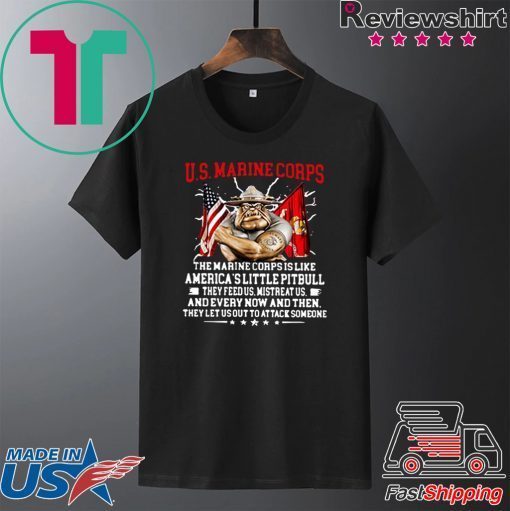 Pitbull Dog U S Marine Corps Gift T-Shirts