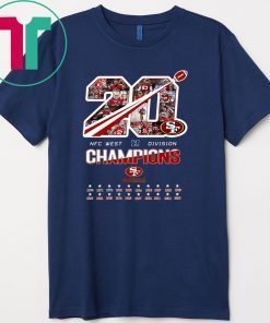 San Francisco 49ers 20 Nfc West Division Champions Gift T-Shirt