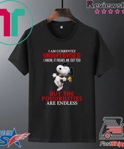 Snoopy And Peanut I Am Currently Unsupervised I Know It Freaks Me Out Too Gift T-Shirts