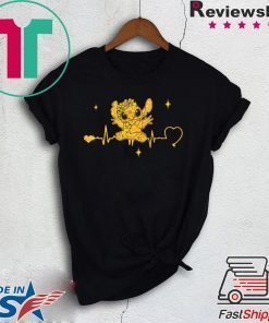 The Stitch heartbeat Rhinestone Gift T-Shirt