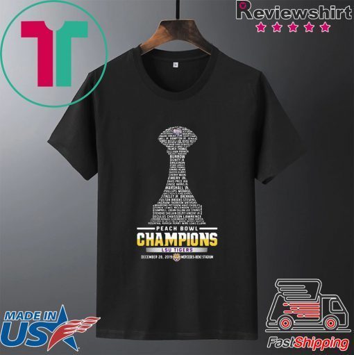 We Comin LSU Tigers College Football Playoff 2019 Peach Bowl Champions Gift T-Shirts