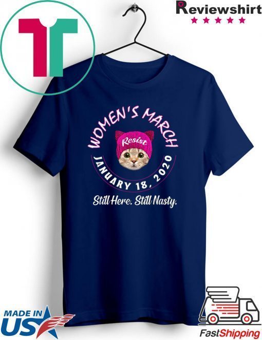 Women's March 2020 Cat Hat Gift T-Shirts
