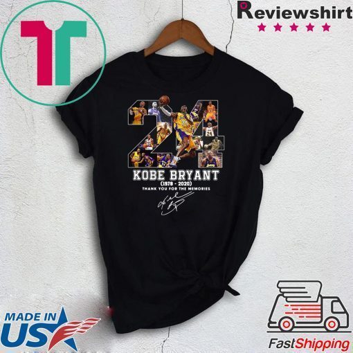 24 Kobe Bryant 1978-2020 thank you for the memories signature Official T-Shirts