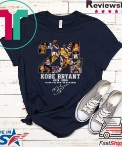 24 Kobe Bryant 1978-2020 thank you for the memories signature Official T-Shirts