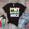 Autism Awareness Puzzle Heart Love My Autistic Niece Gift T-Shirt