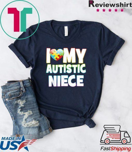 Autism Awareness Puzzle Heart Love My Autistic Niece Gift T-Shirt