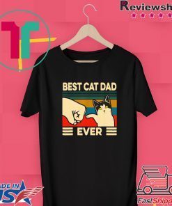 Best Cat Dad Ever Vintage Fathers Day Gift T-Shirts