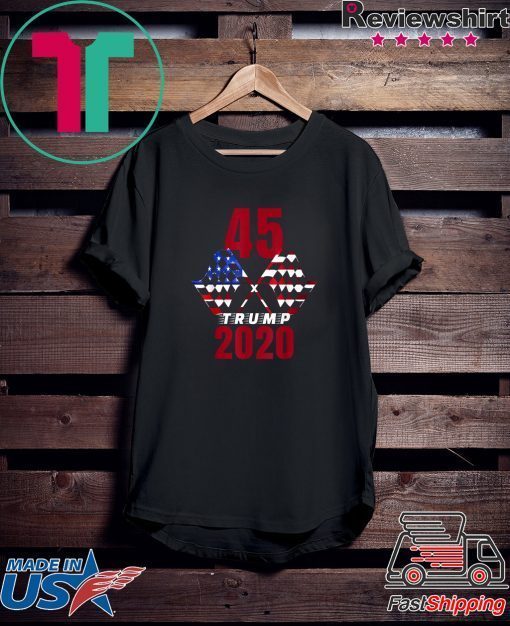 Checkered Flag 45 for Trump 2020 Gift T-Shirt