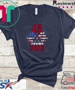 Checkered Flag 45 for Trump 2020 Gift T-Shirt