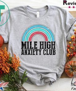 Funny Mile High Anxiety Club Sarcastic Flying Pilot Gift T-Shirts