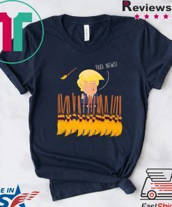 Funny Trump 2020 Fake News Broom Challenge Meme Premium Tee Shirts