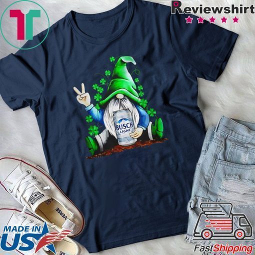 Gnomes Lucky Hug Busch light St Patricks Day Gift T-Shirt