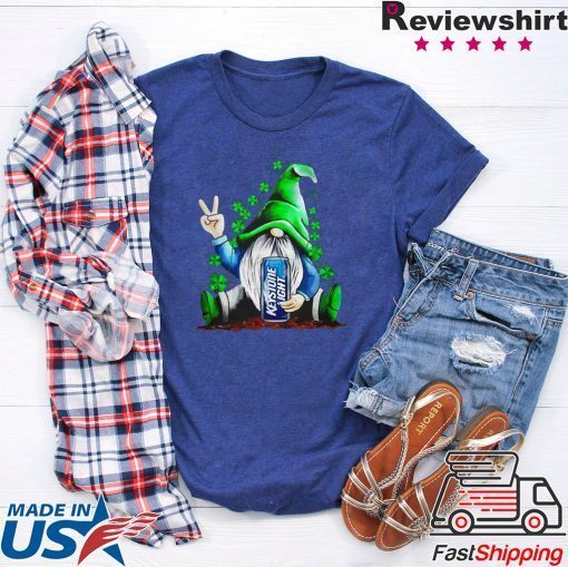 Gnomes Lucky Hug Keystone Light St Patricks Day Gift T-Shirt