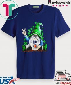 Gnomes Lucky Hug Miller Lite St Patricks Day Gift T-Shirt