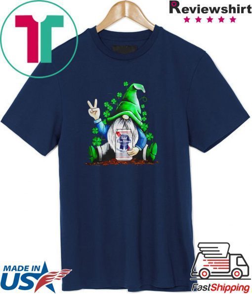 Gnomes Lucky Hug Pabst Blue Ribbon St Patricks Day Gift T-Shirt