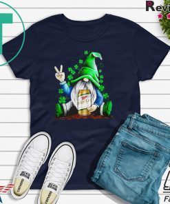 Gnomes Lucky Hug Pabst High Life St Patricks Day Gift T-Shirt