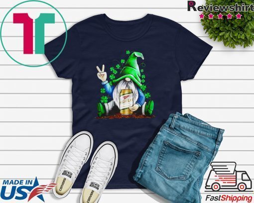 Gnomes Lucky Hug Pabst High Life St Patricks Day Gift T-Shirt