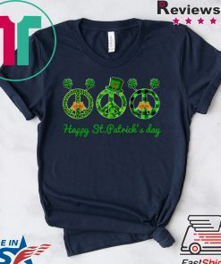 Hippie Peace Shamrock St Patrick’s day Irish Gift T-Shirts