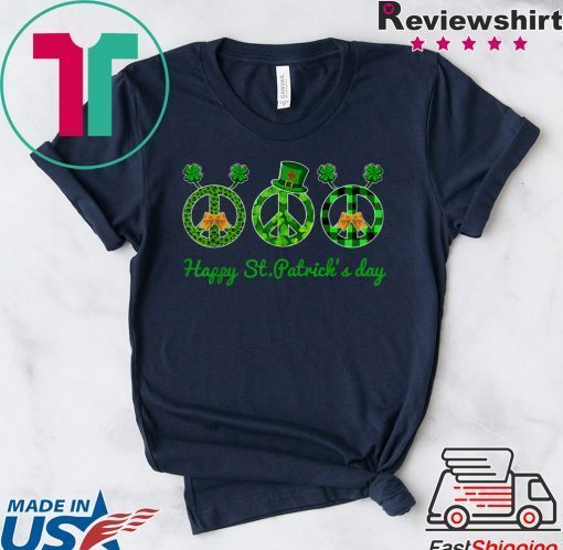 Hippie Peace Shamrock St Patrick’s day Irish Gift T-Shirts