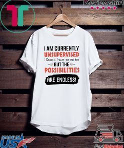 I Am Currently Unsupervised I Know It Freaks Me Out Too But The Possibilities Are Endless Gift T-Shirt