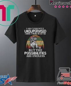 I Am Currently Unsupervised I Know It Freaks Me Out Too But The Possibilities Are Endless Gift T-Shirts