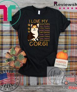I Love My Tri Color Corgi Mom Mama Dad Youthn Gift T-Shirts