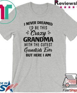 I Never Dreamed I’d Be This Crazy Grandma With The Cutest Grandkids Ever But Here I Am Gift T-Shirt