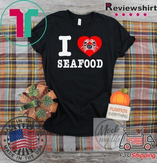 I heart Crab Seafood Oysters Mussels Man Gift T-Shirts