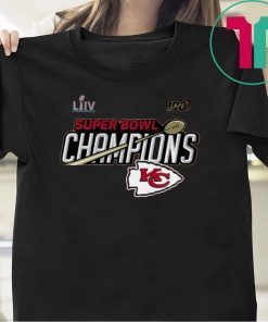 Kansas City Chiefs Super Bowl LIV Champions Trophy Gift T-Shirts