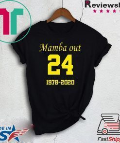 Mamba Out RIP Basketball Los Angeles Official T-Shirts