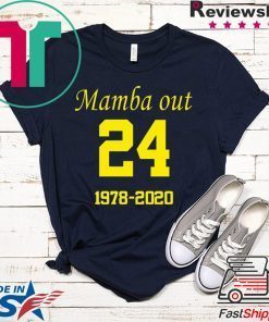 Mamba Out RIP Basketball Los Angeles Official T-Shirts