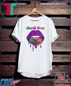 Mardi Gras Lip Biting Diamong Shining Gift T-Shirt