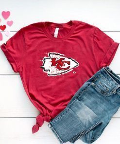 NFL Pro Line by Fanatics Branded Red Kansas City Chiefs Splatter Logo Official T-Shirts