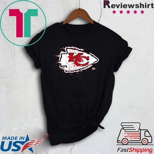 NFL Pro Line by Fanatics Branded Red Kansas City Chiefs Splatter Logo Official T-Shirts