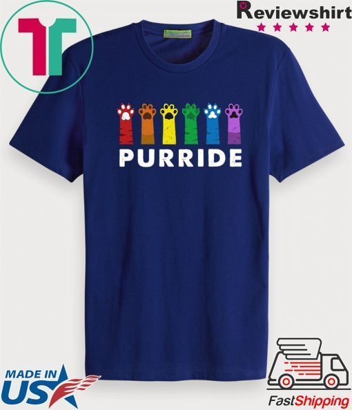 Paws Cat Purride LGBT Gift T-Shirts