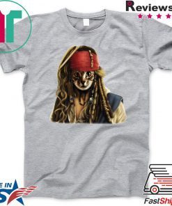 Pirates Jack Sparrow Cat Gift T-Shirt