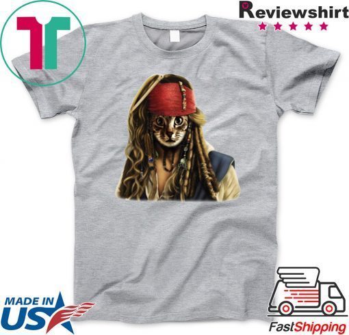 Pirates Jack Sparrow Cat Gift T-Shirt