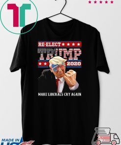 Re elect Trump 2020 Make Liberals Cry Again Gift T-Shirt