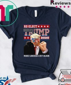 Re elect Trump 2020 Make Liberals Cry Again Gift T-Shirt