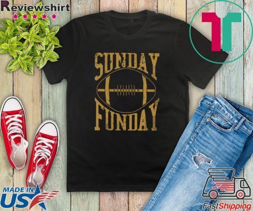 Sunday Funday Gold Football Gift T-Shirt
